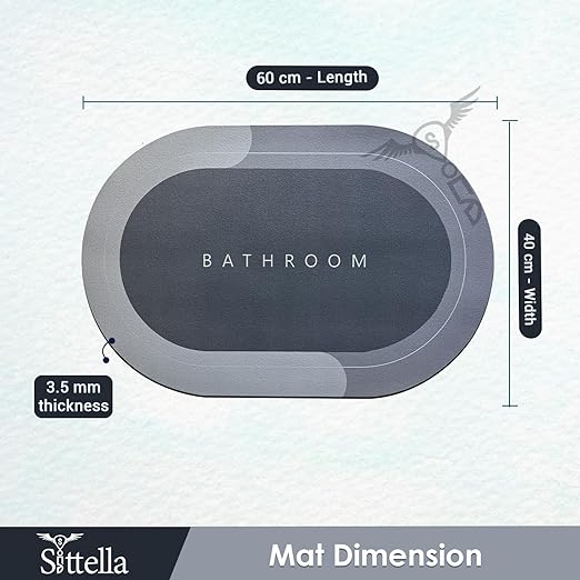 Anti-Skid Water Soaking Bathroom Print Door,Floor Bath Mat, Soft Quick Dry Water Absorbent Mat