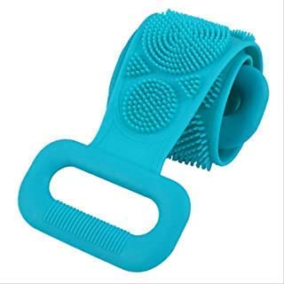 Body scrubber belt bath brush silicone scrub back skin shower double exfoliating massager long cleaning easy side clean lathers for men women