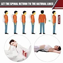 Neck Relaxer & Back Stretcher for Cervical Pain Pillow Traction Back Stretcher for Back Pain Relief Posture Correction Acupressure both Relaxer for Fitness tool