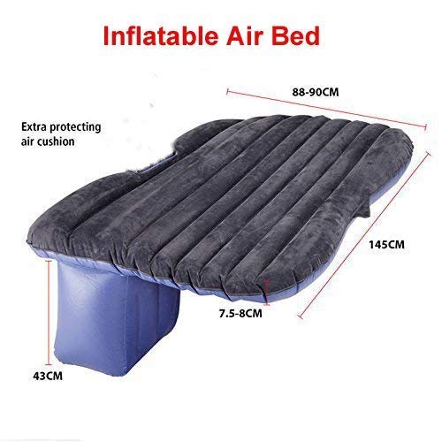 Car Bed Inflatable Car Air Mattress with Pump for Travel, Camping, Vacation Back Seat Blow-Up Sleeping Pad Hatchback, Sedan, SUV, Minivan