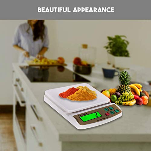 Kitchen Weighing Scale With Tare Function SF 400A with Adaptor 10 kg Digital Multi-Purpose food weight machine for shop home use baking small portable countertop plastic ABS body