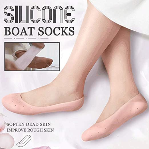 3 Set Combo of Silicone Gel Heel Pad Socks for Heel Swelling Pain Relief, Anti Crack Dry Hard Cracked Heels Repair Cream Foot Care Ankle Support Cushion for Men And Women (Full Heel Socks)