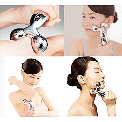 Facial Ice Globe, Smart Cool Face Roller Ball, Facial Massage Tools for for Neck Eye Circle Reduce Puffiness Anti Ageing Wrinkles, 3D Massager Roller Soothing Firming Skin (Pack of 3 products)