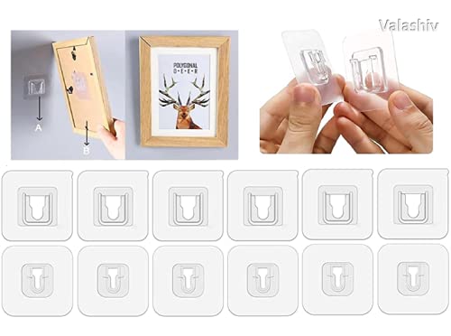 Self Adhesive Male Female Wall 10KG Max Plastic Magic Sticker Hooks for Hanging Hanging Mobile Case Spike Guards Toilet Brush Photo Frames Bathroom Kitchen Accessories (Pack of 6 Set)