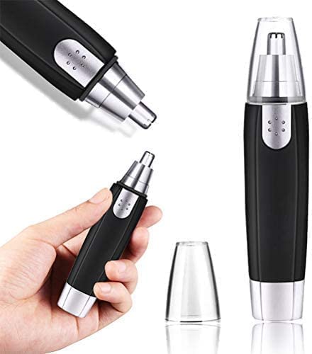 3 in 1 Electric Nose & Ear Hair Trimmer for Men n Women, Dual-edge Blades Painless Nose and Ear Hair Remover Trimmer Eyebrow Flawless Electronic