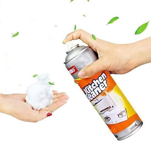 Kitchen Foam Cleaner Spray for All Kitchen Application, Removes Oil Grease n Tough Stains For Chimney, Oven, Gas Stove, Sink, Kitchen Slab n Cabinets 650ml