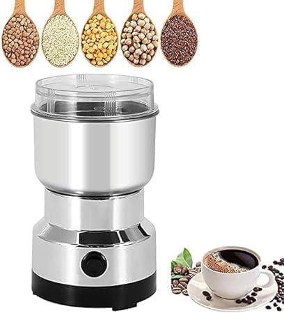 Coffee Grinder Multi Functional Electric Stainless Steel Herbs Spices Nuts Grain Grinder, Portable Coffee Bean Seasonings Spices Mill Powder Machine Grinder