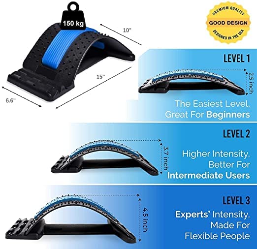 Neck Relaxer & Back Stretcher for Cervical Pain Pillow Traction Back Stretcher for Back Pain Relief Posture Correction Acupressure both Relaxer for Fitness tool