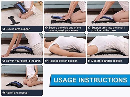 Neck Relaxer & Back Stretcher for Cervical Pain Pillow Traction Back Stretcher for Back Pain Relief Posture Correction Acupressure both Relaxer for Fitness tool