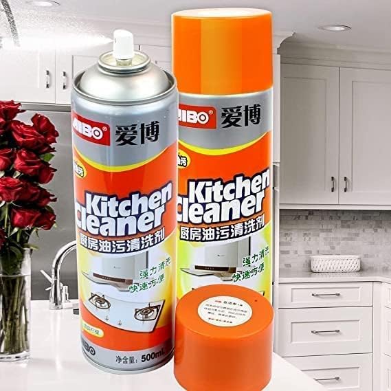 Kitchen Foam Cleaner Spray for All Kitchen Application, Removes Oil Grease n Tough Stains For Chimney, Oven, Gas Stove, Sink, Kitchen Slab n Cabinets 650ml