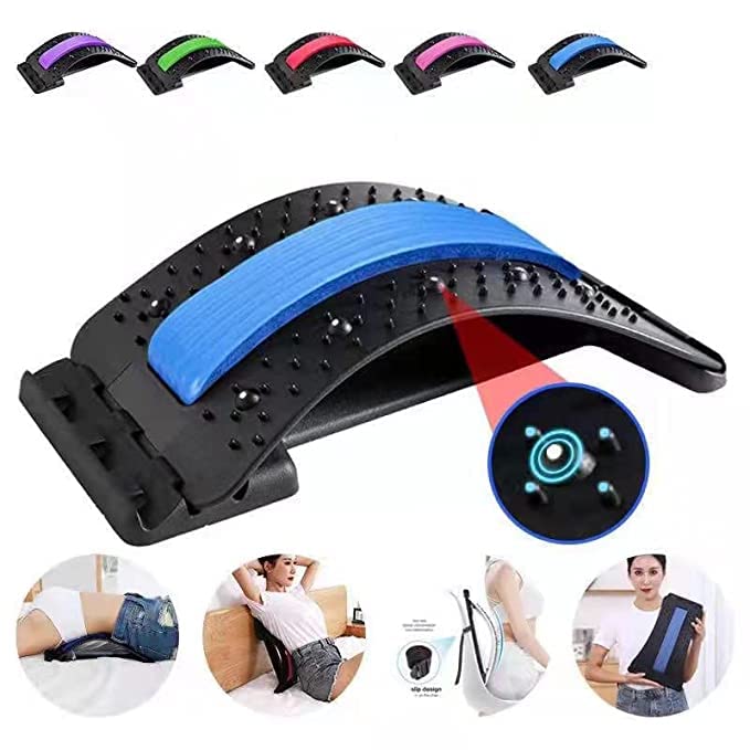 Neck Relaxer & Back Stretcher for Cervical Pain Pillow Traction Back Stretcher for Back Pain Relief Posture Correction Acupressure both Relaxer for Fitness tool