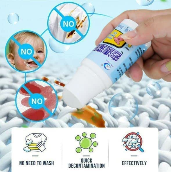 Stain Remover Gel For Clothes Roll Bead Fabric Clothes Stain Remover Pan Instant Stain Remover For Cotton Linen Polyester Blended Fabric Denim