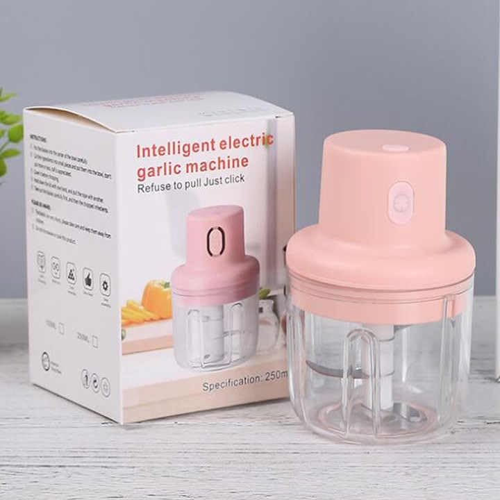 Electric Mini Garlic Chopper Mixer, Fruit Vegetable Cutter Usb Rechargeable Speedy Mini Chopper