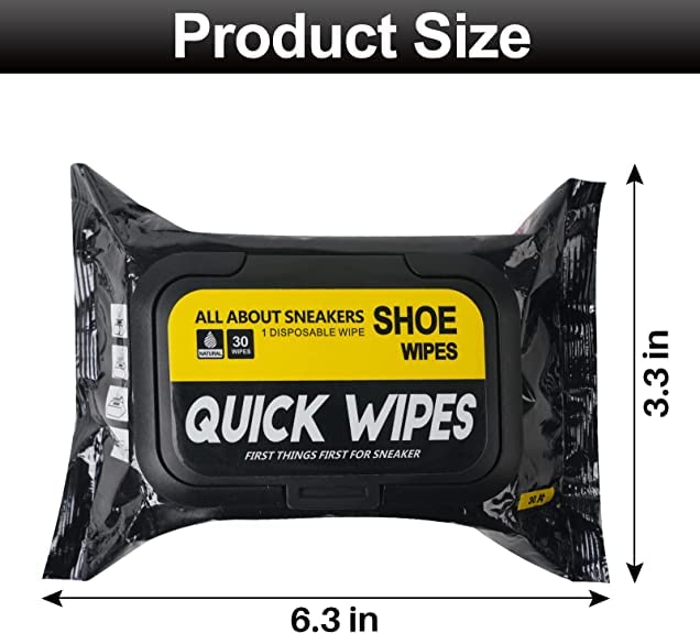 Natural Sneaker n Shoe Cleaner Wipes, Portable Sneakers Cleaner Shoe Wipes Quickly Remove Dirt & Stains Used On Footwear (1 Pack of 80)