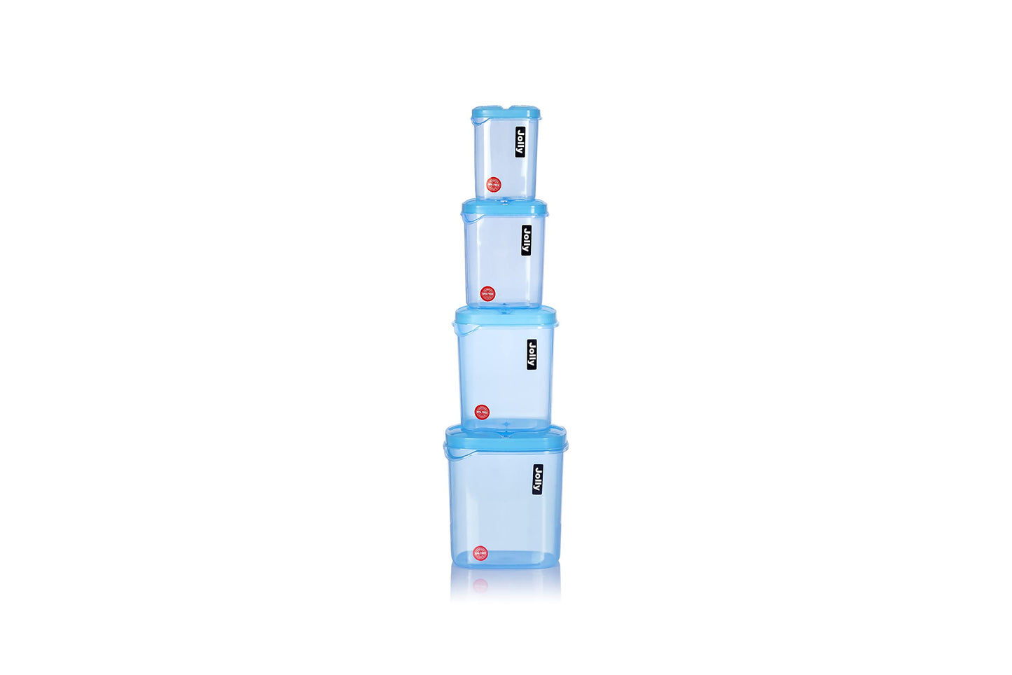 Food Grade Quality Plastic Jolly Kitchen Grocery Storage Plastic Container Set (4 PCS SET)