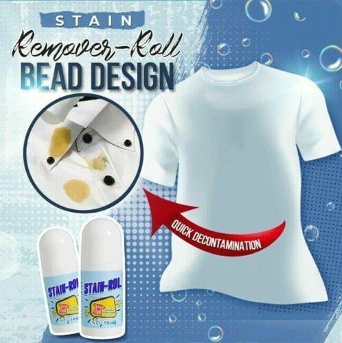 Stain Remover Gel For Clothes Roll Bead Fabric Clothes Stain Remover Pan Instant Stain Remover For Cotton Linen Polyester Blended Fabric Denim