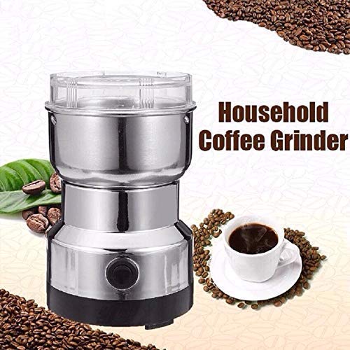 Coffee Grinder Multi Functional Electric Stainless Steel Herbs Spices Nuts Grain Grinder, Portable Coffee Bean Seasonings Spices Mill Powder Machine Grinder