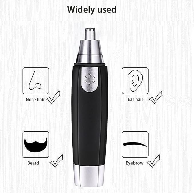 3 in 1 Electric Nose & Ear Hair Trimmer for Men n Women, Dual-edge Blades Painless Nose and Ear Hair Remover Trimmer Eyebrow Flawless Electronic