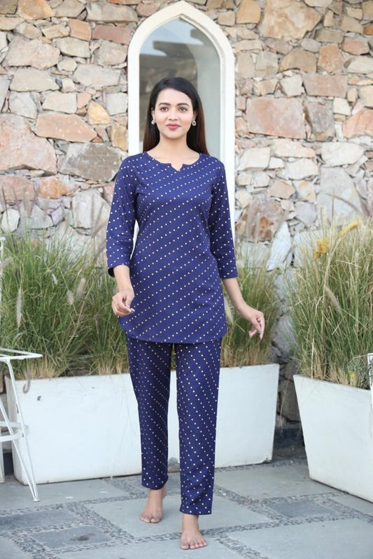 Elegant Rayon Printed Kurti Pant Set