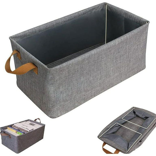 26L Storage Bag Steel Frame Support Closet Storage Bin Household Wardrobe Storage Box Drawer Large Capacity Folding Clothes Jeans Handle Portable Organizer