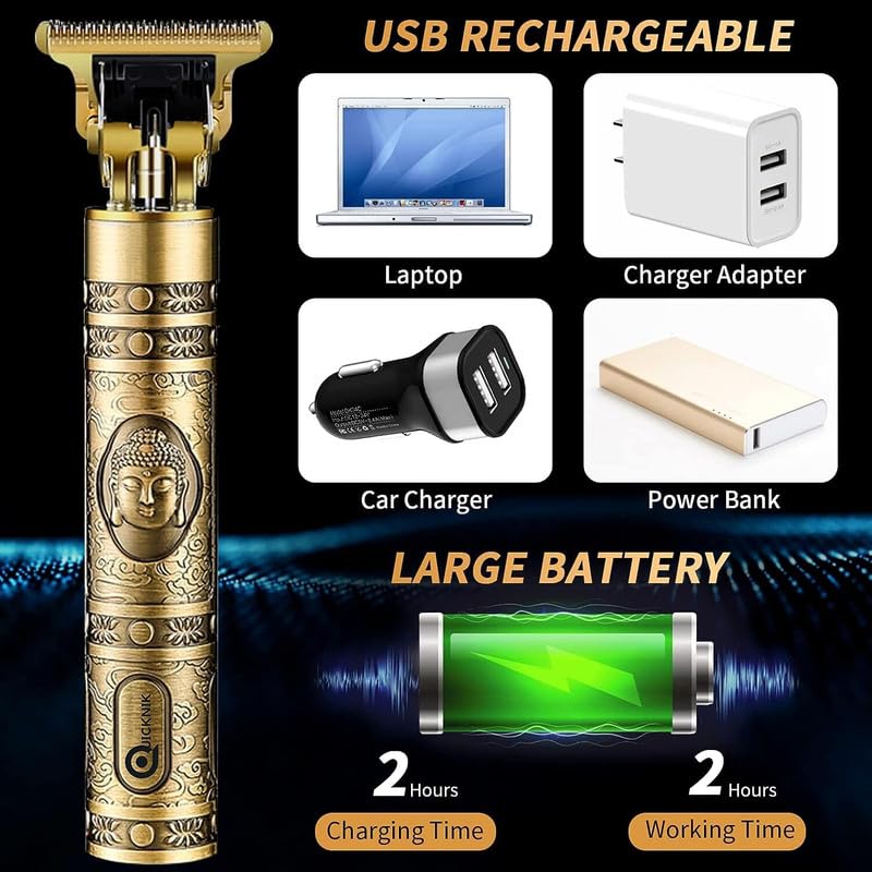 Hair Trimmer For Men Buddha Style Trimmer, Professional Hair Clipper, Adjustable Blade Clipper Shaver For Men, Retro Oil Head Close Cut Precise hair