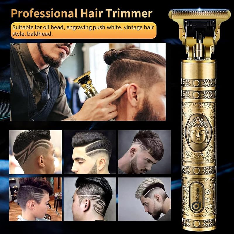 Hair Trimmer For Men Buddha Style Trimmer, Professional Hair Clipper, Adjustable Blade Clipper Shaver For Men, Retro Oil Head Close Cut Precise hair