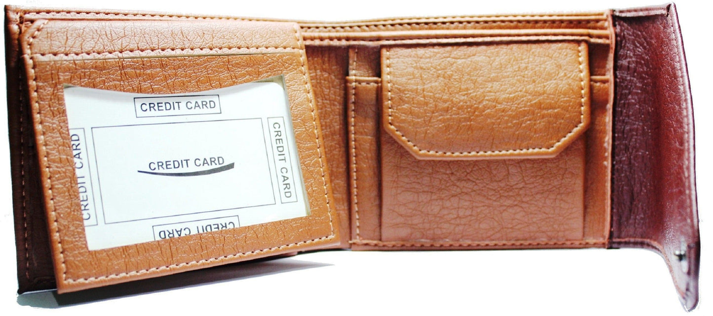 SAMTROH Men Casual Tan, Brown Artificial Leather Wallet (5 Card Slots)