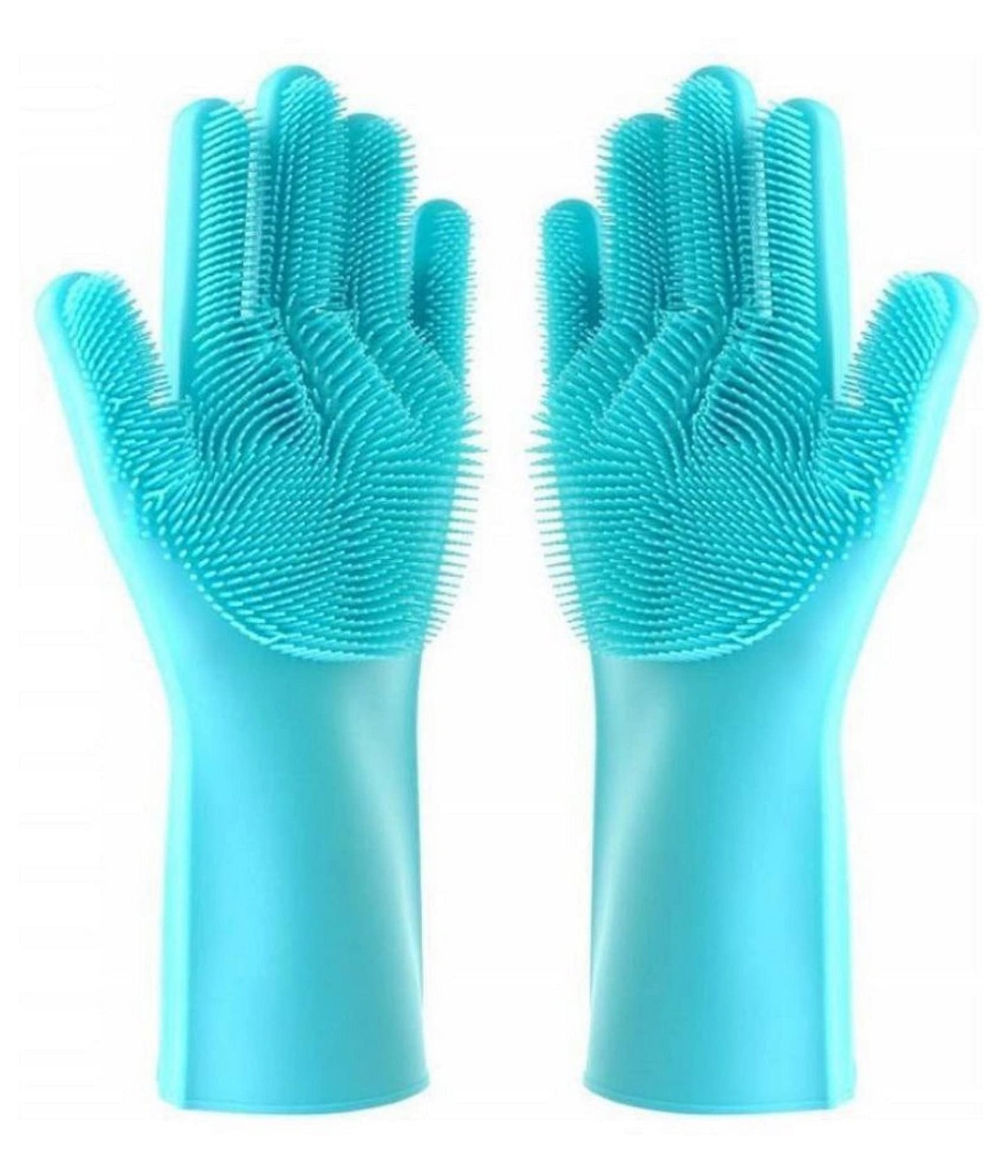 Magic Silicone Dish Washing Gloves Cleaning Gloves Hand Gloves Heat Resistance For Kitchen Dishwashing And Pet Grooming