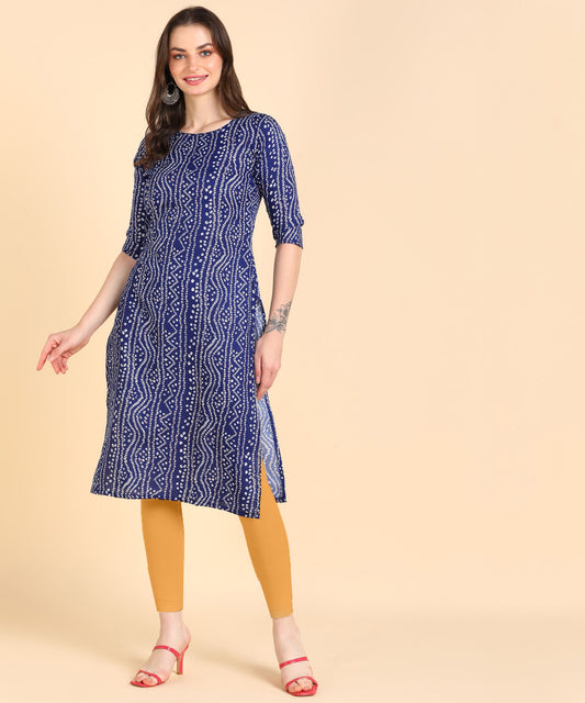 Women's Cotton Printed Straight Kurti